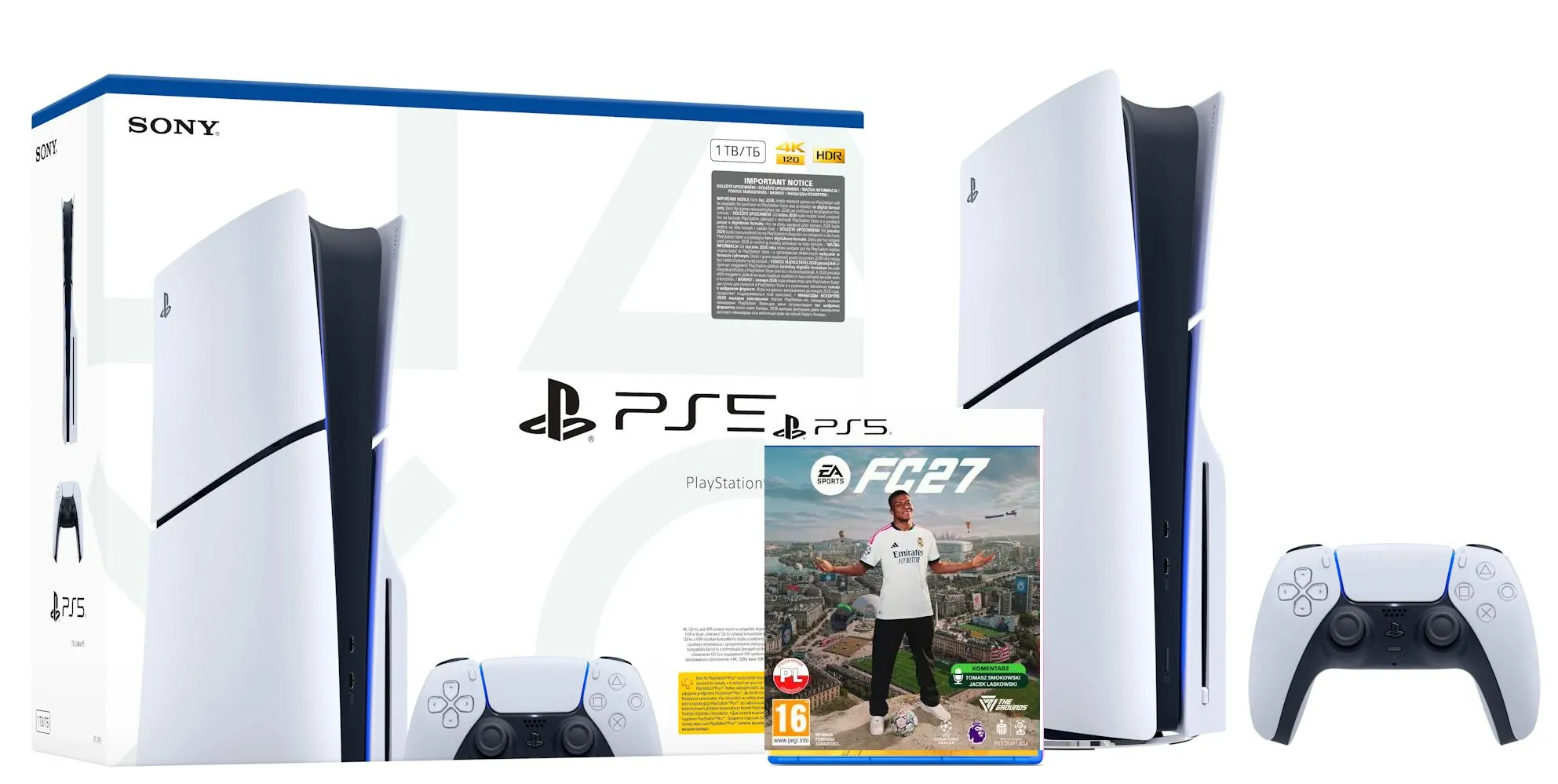 Konsola Sony PlayStation 5 Slim E Chassis (PS5) 1TB z napędem + EA SPORTS FC 27