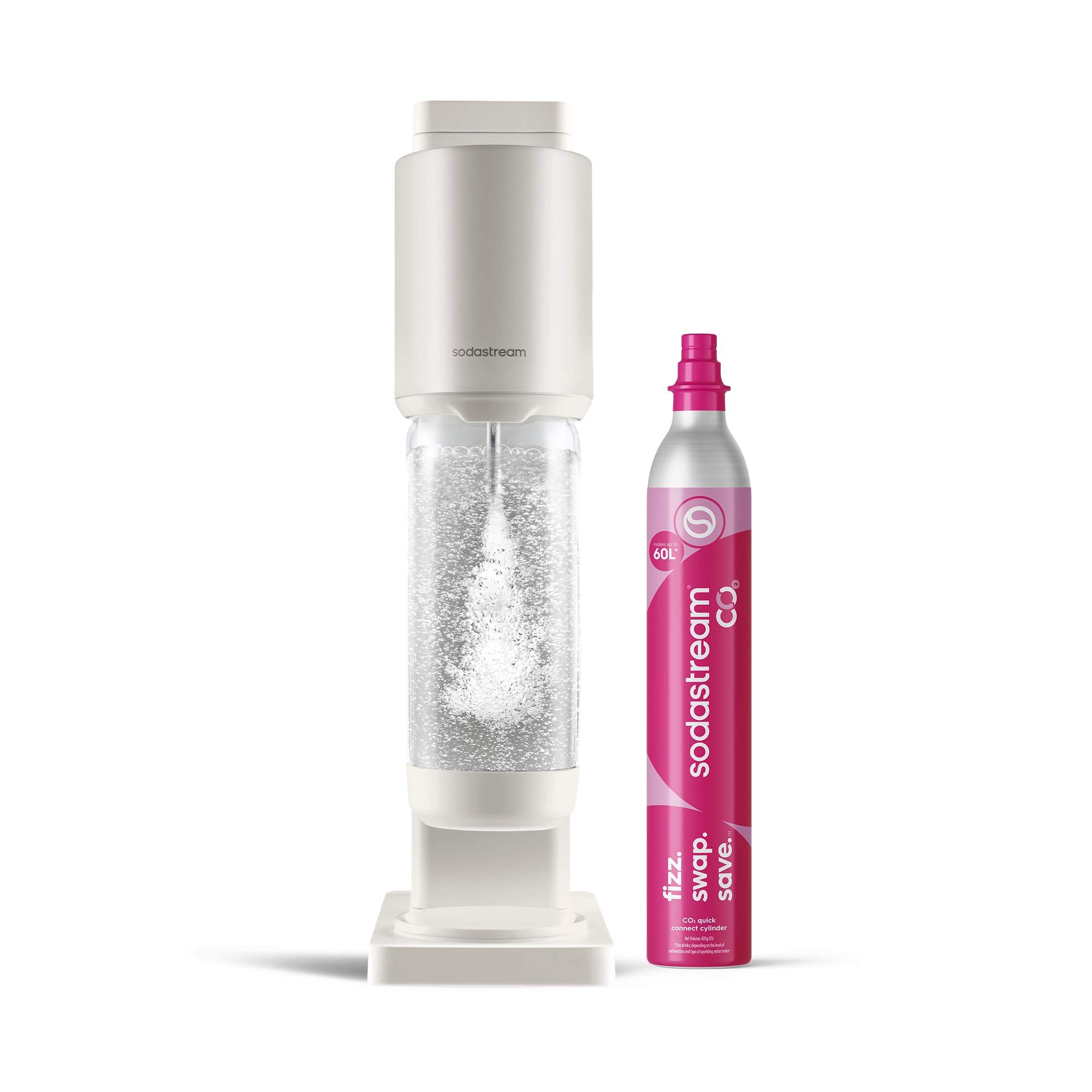 Saturator Sodastream Fresh Biały + Nabój z gazem CO2