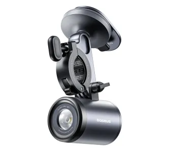 Lampka rowerowa przednia Baseus PrimeTrip 2w1 LED 3000mAh + uchwyt na telefon Czarno-szary