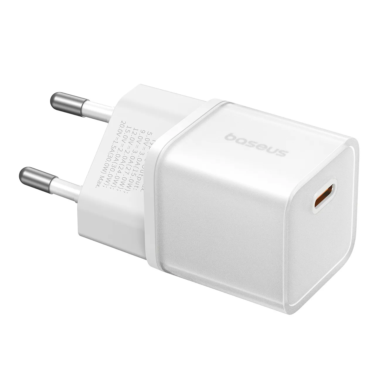 Ładowarka sieciowa Baseus GaN PD USB-C 30W Biały