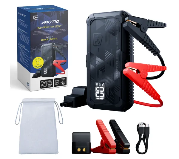 3mk Motio HyperBoost Flow 1500A Jump Starter 10000mAh Czarny