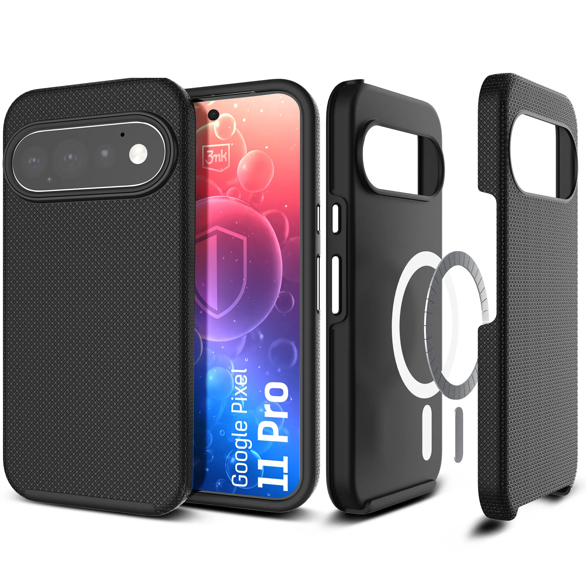Etui 3mk Hardy Shockproof MagCase do Google Pixel 11 Pro Czarny
