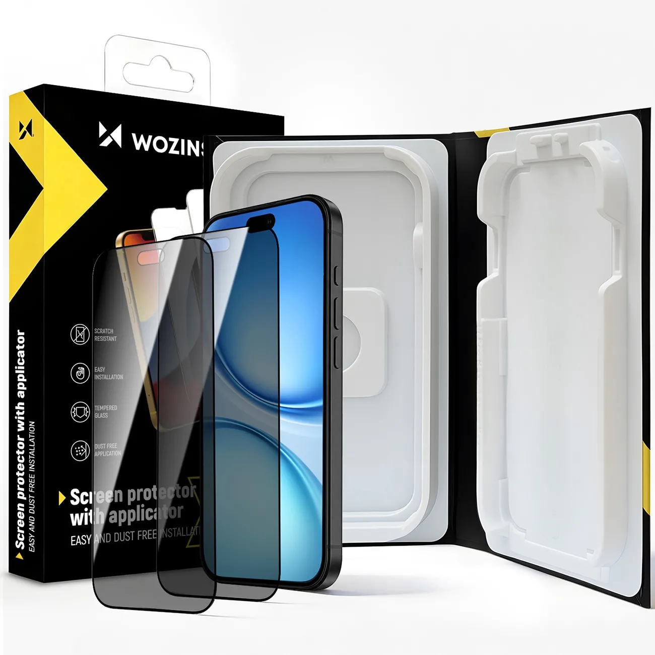 Szkło hartowane Wozinsky EasyFit Privacy Glass na iPhone 17 / 16 Pro 2 szt
