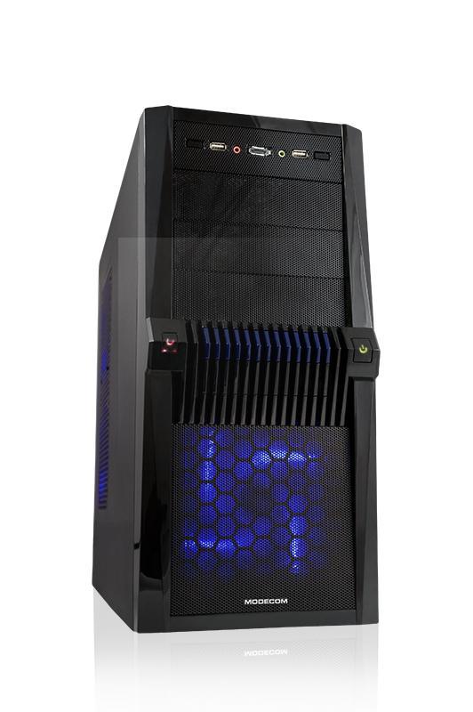 Obudowa MODECOM Bulldozer blue LED fan bez zasilacza