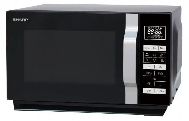 фото Мікрохвильовка з грилем Sharp R360BK