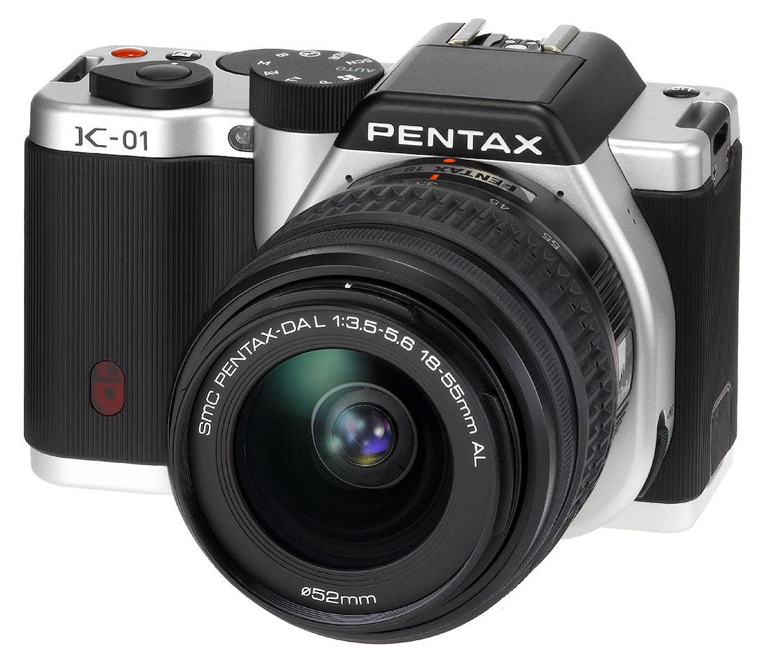 Pentax K-01+DAL 18-55 (srebrny)