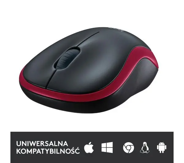 Logitech M185 Czarno-czerwony