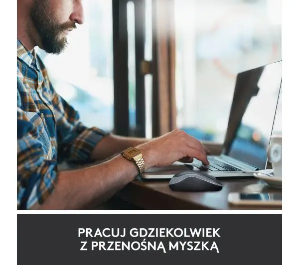 Logitech M185 Czarno-czerwony