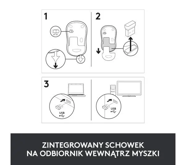 Logitech M185 Czarno-czerwony