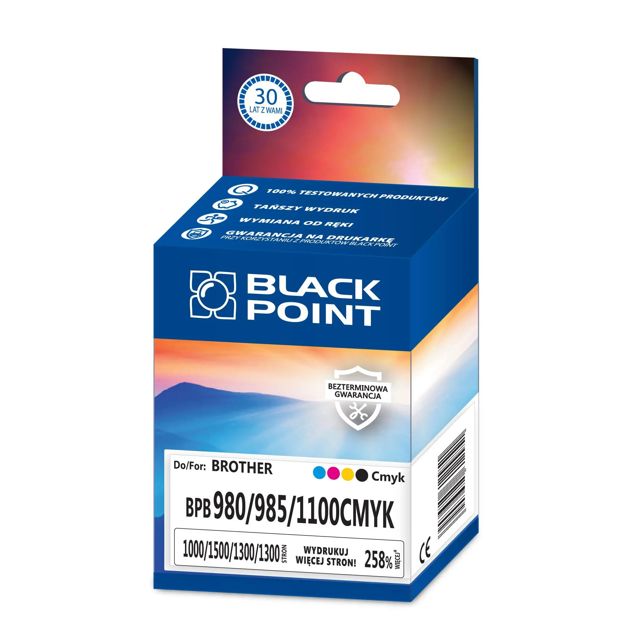 Tusz Black Point BPBLC1100/980CMYK Multipack (zamiennik LC-1100, LC-980) Kolor 36 ml