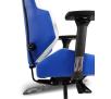 Fotel Quersus E300/SCHALKE  - gamingowy - niebiesko-biały - skóra ECO - do 120kg