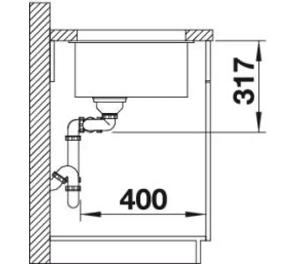 Blanco SUBLINE 430/270-U 523151 Komora z lewej strony Granitowy Antracyt - Kup na Raty - RRSO 0%