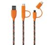 Kabel Boompods DUSBCORA 2w1 microUSB+USB C (pomarańczowy)