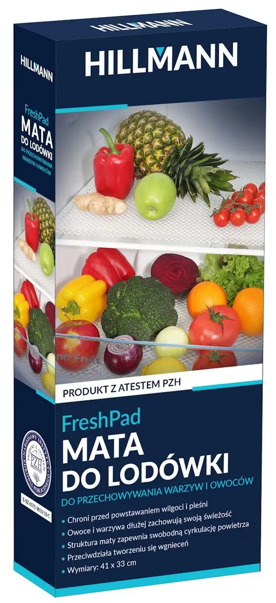 Mata antypleśniowa do lodówki HILLMANN ADGLO05 FreshPad 41x33cm