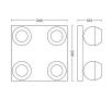 Oświetlenie punktowe Philips Buckram Hue Plate/Spiral White 50474/31/P7