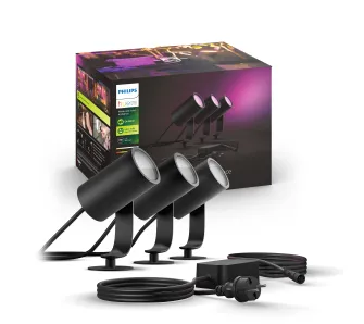 Reflektor ogrodowy Philips Lily Hue Spike Black 17414/30/P7