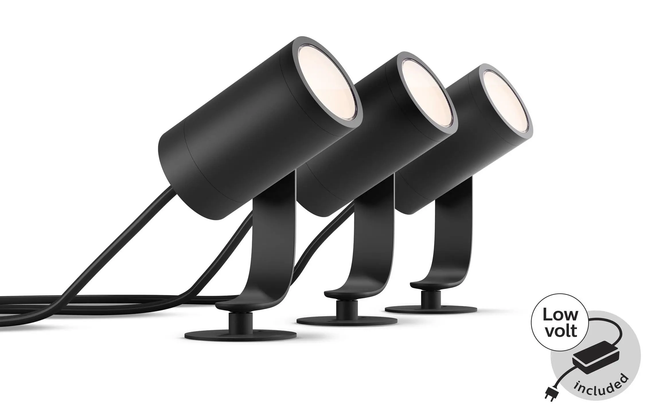 Reflektor ogrodowy Philips Lily Hue Spike Black 17414/30/P7