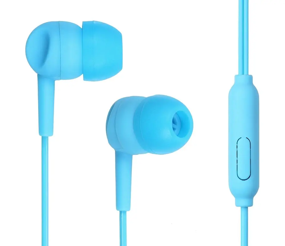 Słuchawki przewodowe Reinston EZS007 Dokanałowe Mikrofon Niebieski