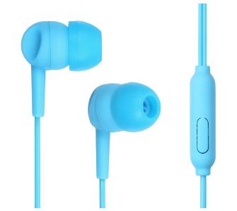 Słuchawki przewodowe Reinston EZS007 Dokanałowe Mikrofon Niebieski