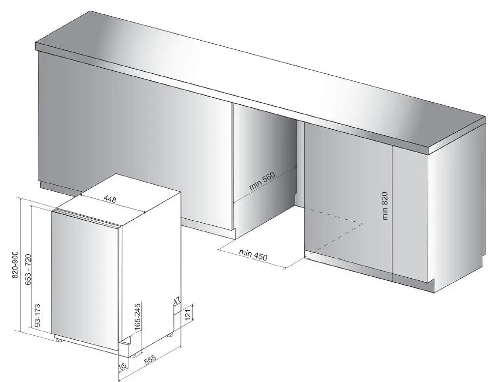 Zmywarka Whirlpool WSIO 3T125 6PE X 44,8cm Automatyczne otwieranie drzwi