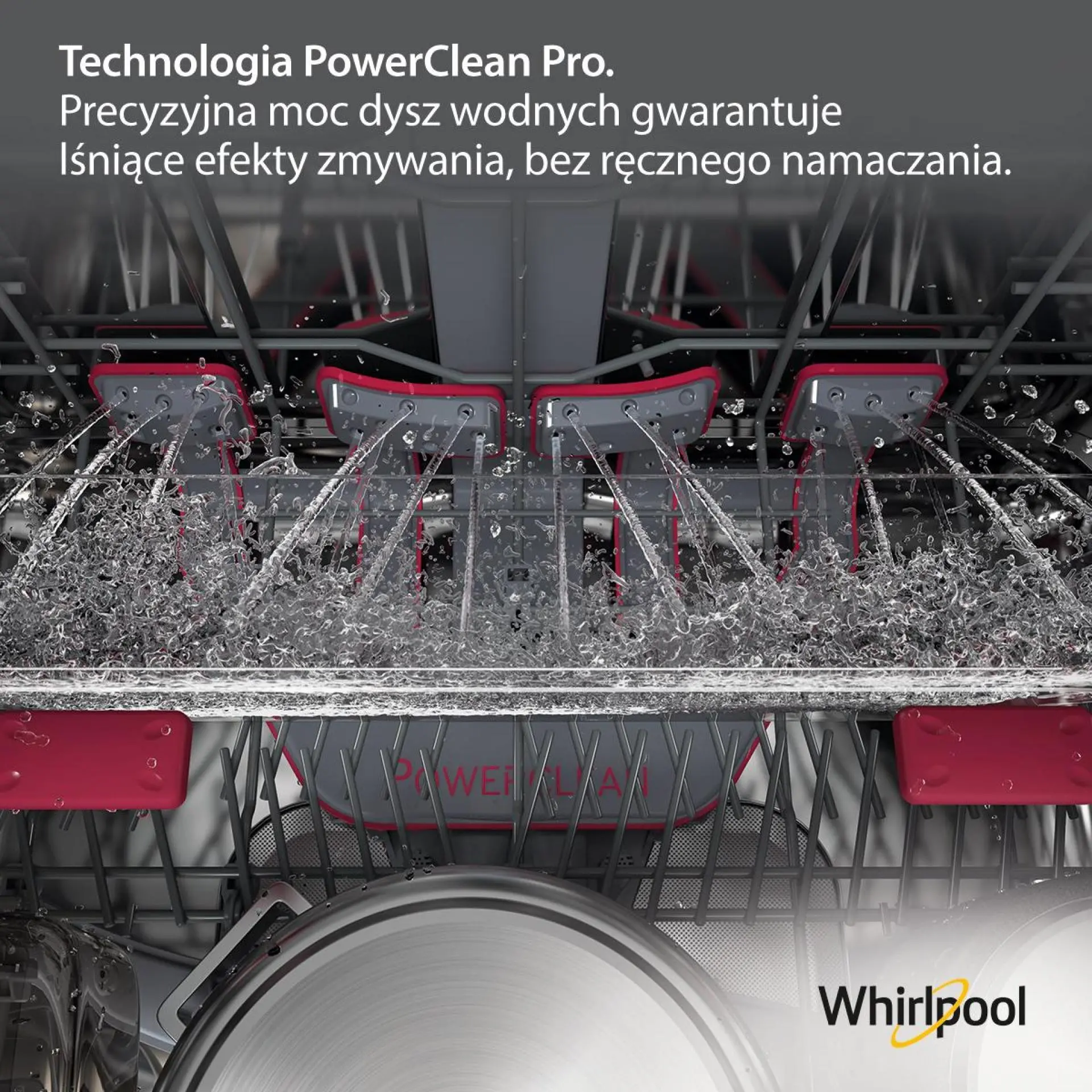 Zmywarka Whirlpool WSIO 3T125 6PE X 44,8cm Automatyczne otwieranie drzwi
