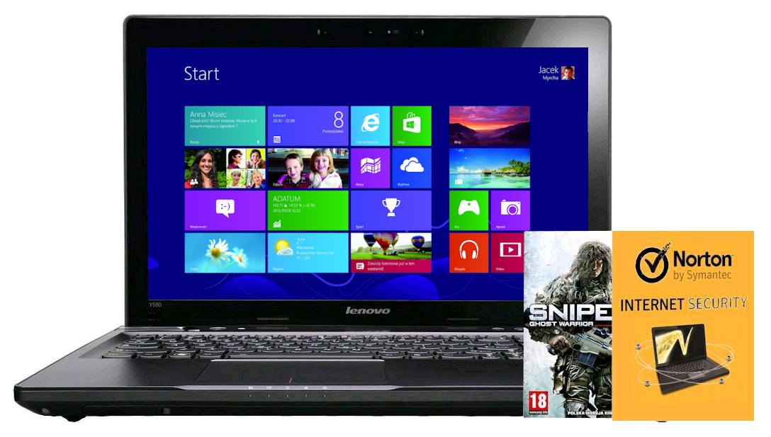 Lenovo Y580 15,6" Intel® Core™ i5-3210 4GB RAM 1TB Dysk GTX660 Grafika Win8 + gra + Norton