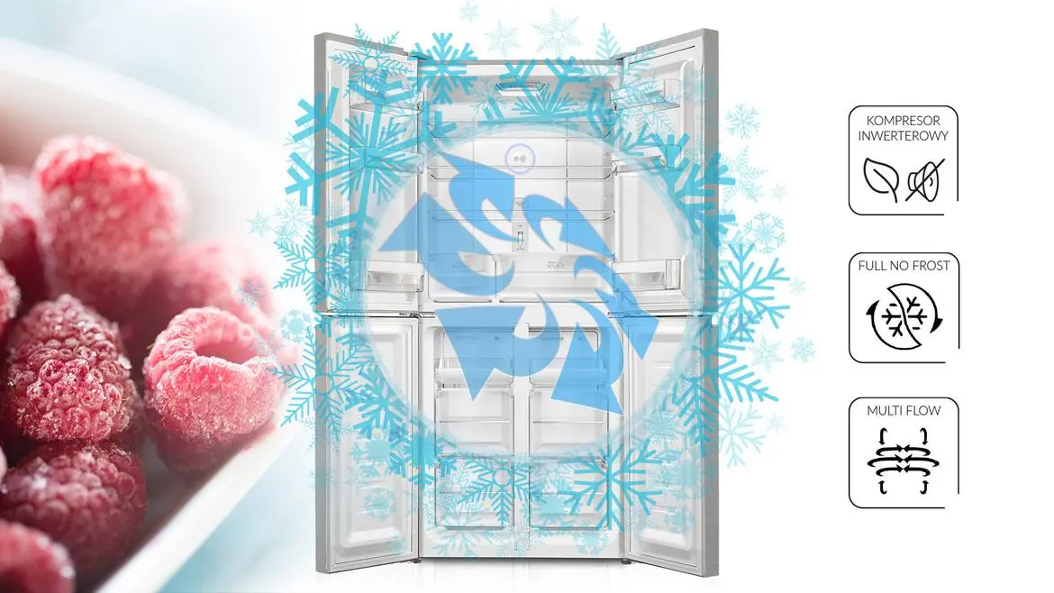 Lodówka MPM 434-SBF-04 Pełny No Frost 180cm Szuflada z kontrolą