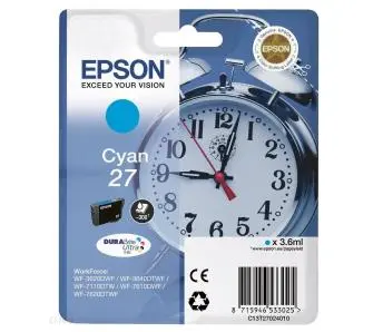 Tusz Epson 27 Durabrite Ultra T2702 Błękitny 3,6 ml