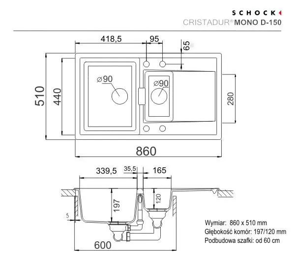 Schock Mono D-150 Granitowy Silverstone - DRUGI -30%, ALBO 4-TY -80% - Kup na Raty - RRSO 0%