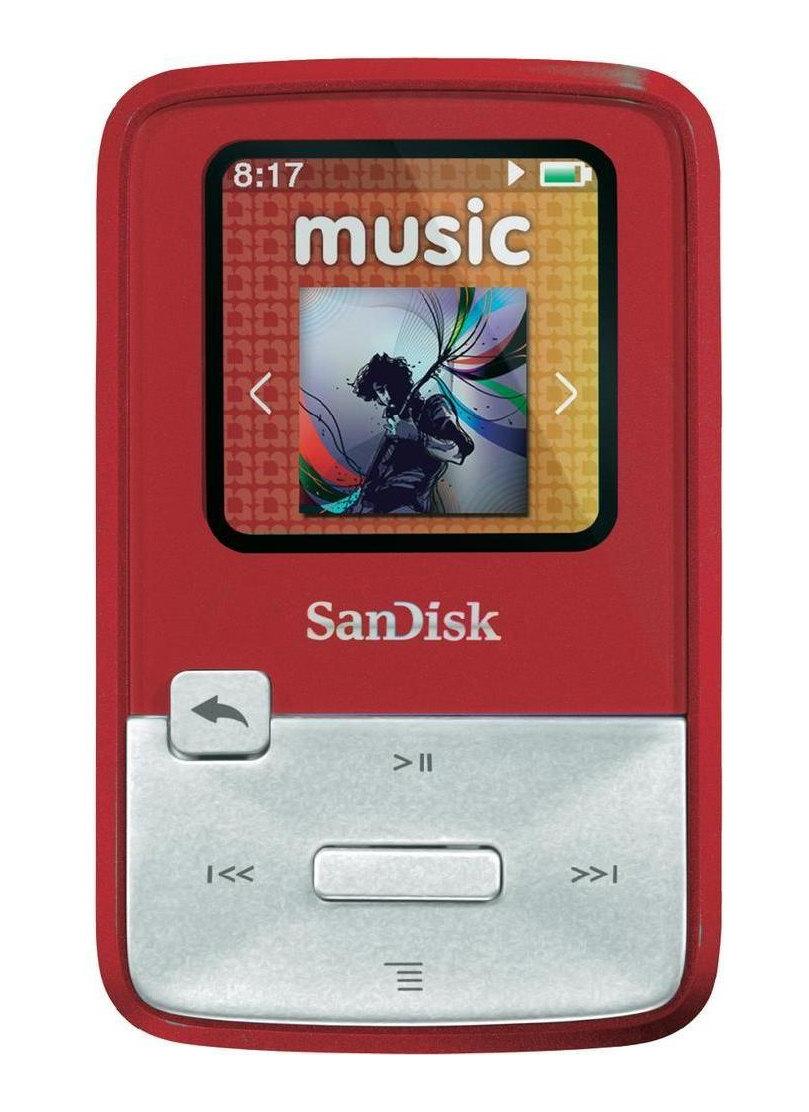 Odtwarzacz MP3 SANDISK Sansa Clip Zip 4GB (czerwony)
