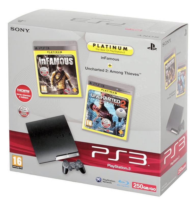 Sony PlayStation 3 + 2 gry + kabel HDMI
