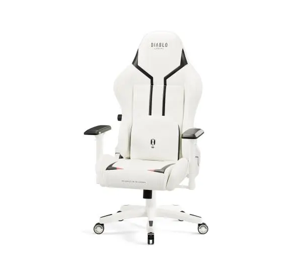 Diablo Chairs X-Ray 2.0 King Size Gamingowy do 160kg Skóra ECO Biało-czarny - Kup na Raty - RRSO 0%