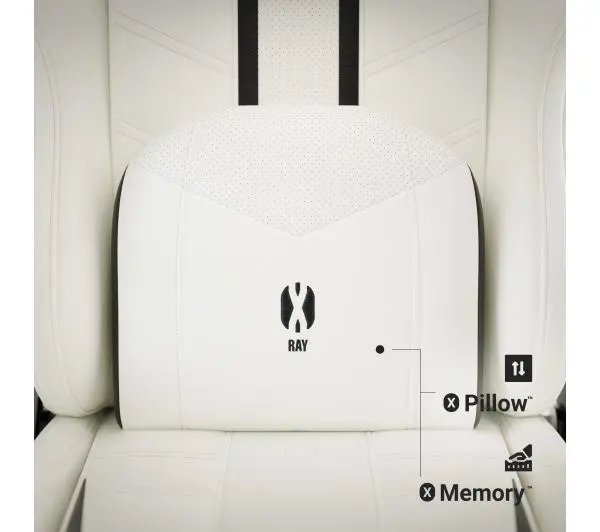 Diablo Chairs X-Ray 2.0 King Size Gamingowy do 160kg Skóra ECO Biało-czarny - Kup na Raty - RRSO 0%