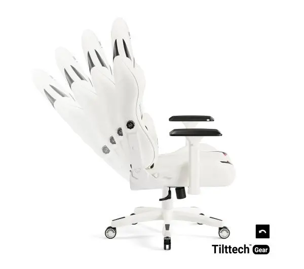 Diablo Chairs X-Ray 2.0 King Size Gamingowy do 160kg Skóra ECO Biało-czarny - Kup na Raty - RRSO 0%