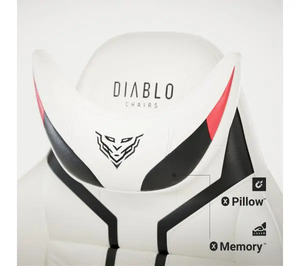 Diablo Chairs X-Ray 2.0 King Size Gamingowy do 160kg Skóra ECO Biało-czarny - Kup na Raty - RRSO 0%