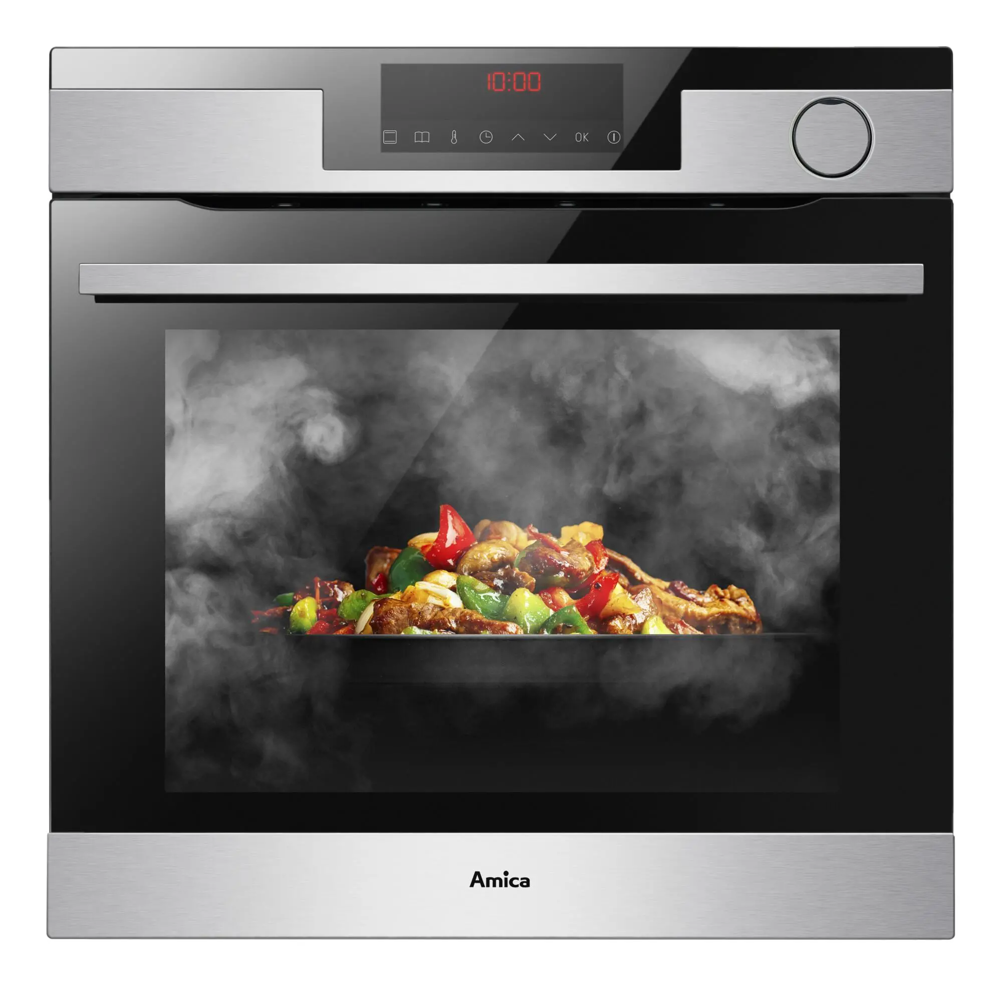 Piekarnik elektryczny parowy Amica ED57369XA+ X-Type Steam Termoobieg Srebrno-czarny