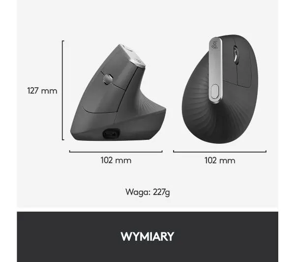 Logitech MX Vertical Grafitowy - Kup na Raty - RRSO 0%