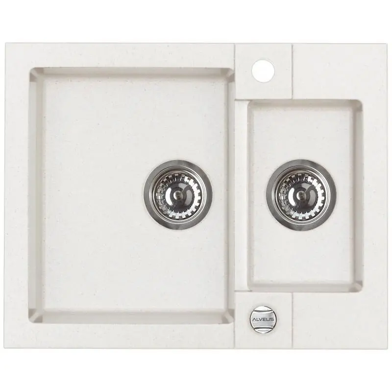 Zlewozmywak Alveus Rock 80 1218011 Granitowy Biały