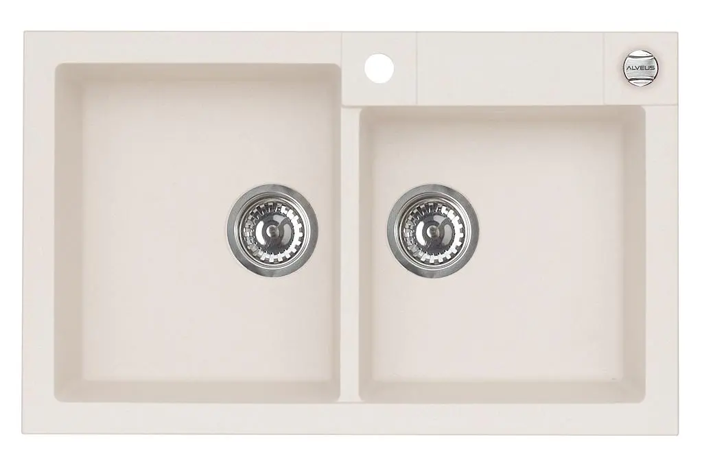 Zlewozmywak Alveus Rock 90 1219011 Granitowy Biały