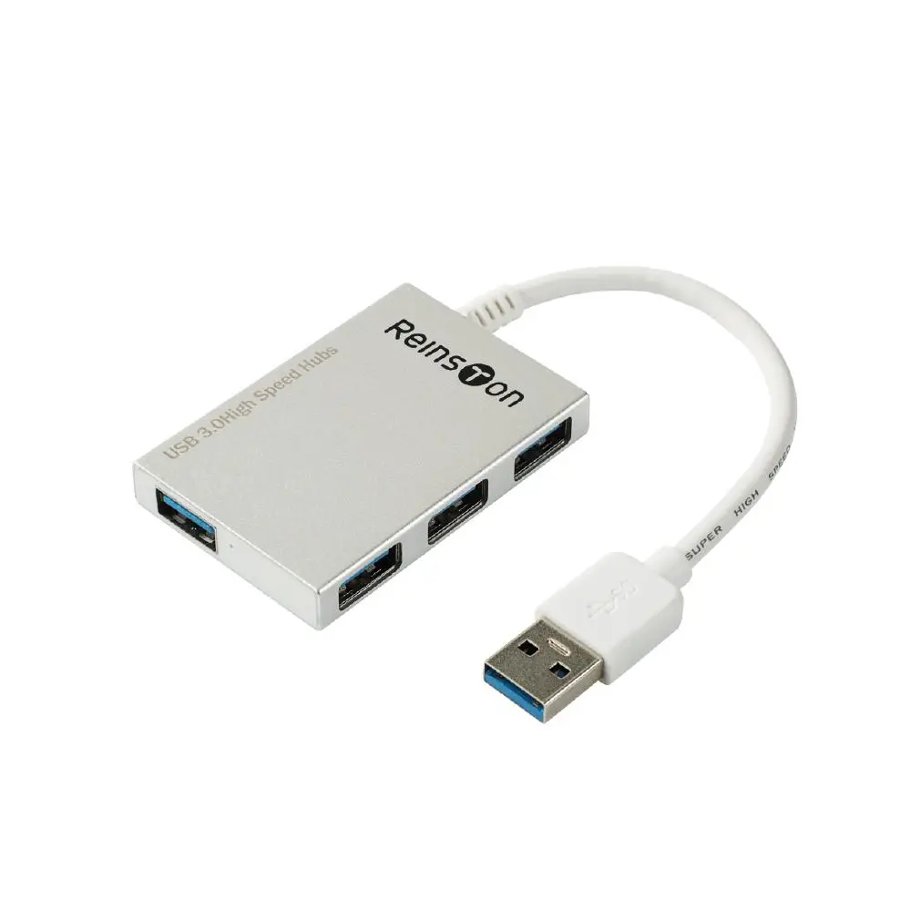 Hub USB Reinston EHUB03 Biały 4 porty USB 3.0 pasywny