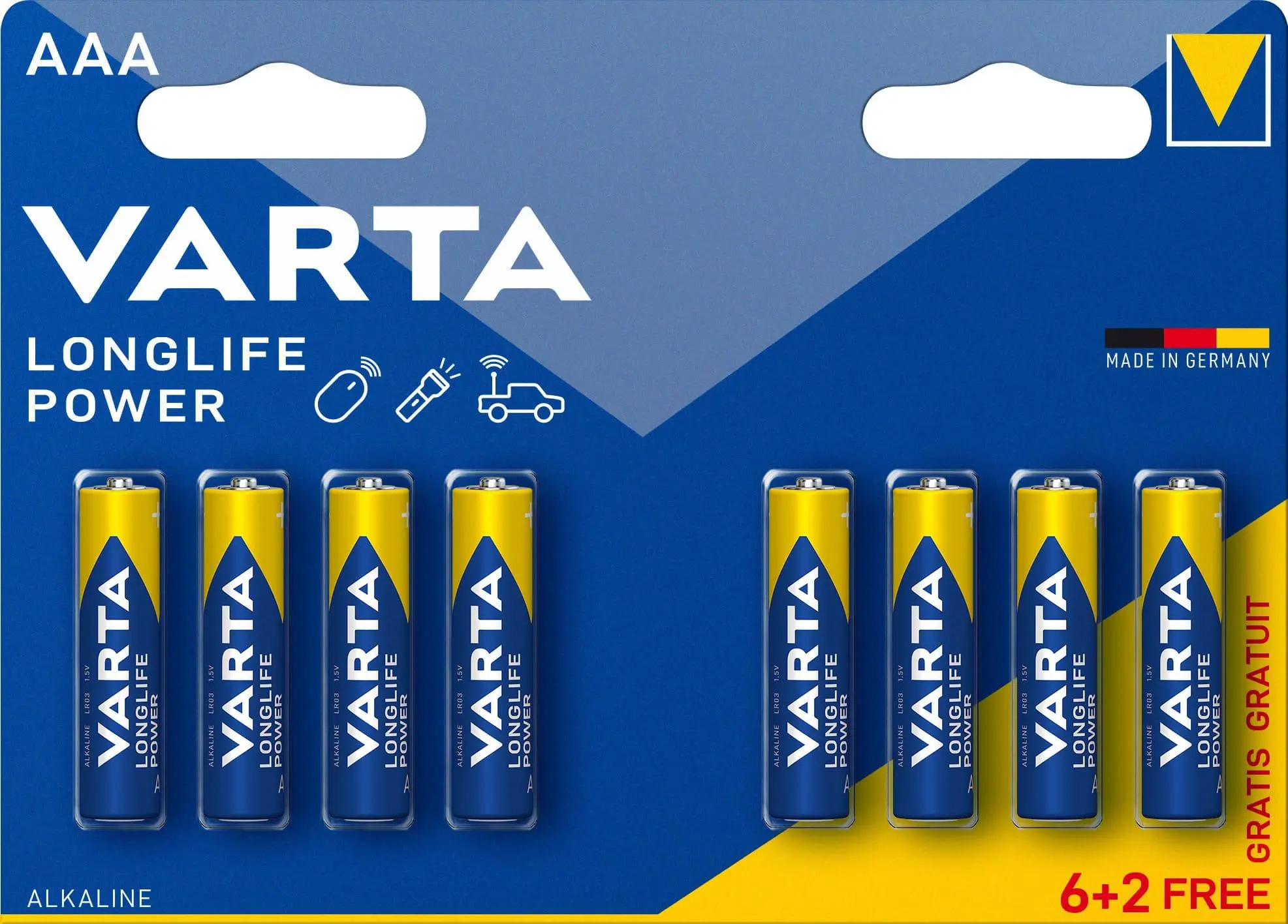 Baterie VARTA AAA Longlife Power 6+2szt.