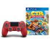 Pad Sony DualShock 4 v2 (czerwony) + Crash Team Racing Nitro-Fueled