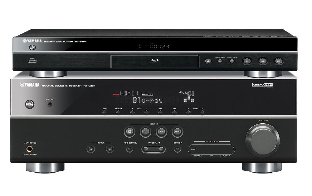 Zestaw kina Yamaha BD-S667B, RX-V367B, Prism Audio Onyx 100 (czarny)