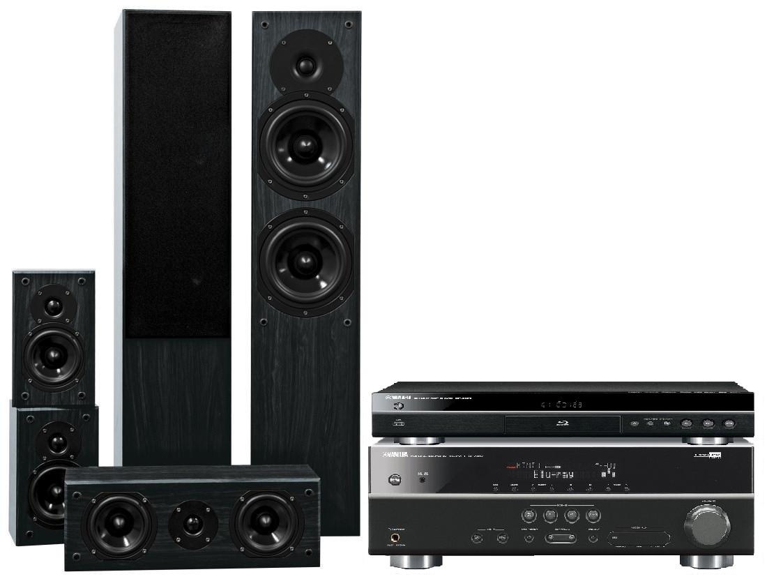 Zestaw kina Yamaha BD-S667B, RX-V367B, Prism Audio Onyx 100 (czarny)