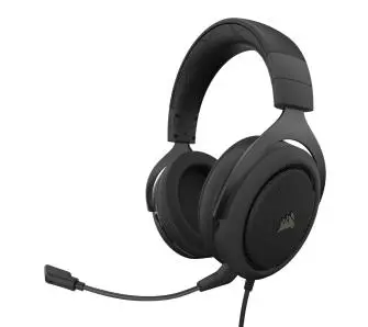 Słuchawki przewodowe z mikrofonem Corsair HS50 Pro Stereo Carbon CA-9011215-EU Nauszne Czarny