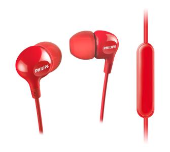 Słuchawki przewodowe Philips SHE3555RD/00 Dokanałowe Mikrofon Czerwony