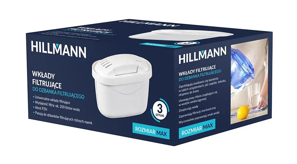Wkład filtrujący HILLMANN HILLMAX01 3szt.