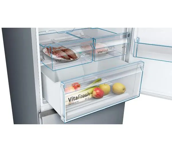 Bosch Serie 4 KGN49XIEA Pełny No Frost 203cm Szuflada z kontrolą wilgotności Srebrny - DRUGI -30%, ALBO 5-TY ZA 1ZŁ - Kup na Raty - RRSO 0%