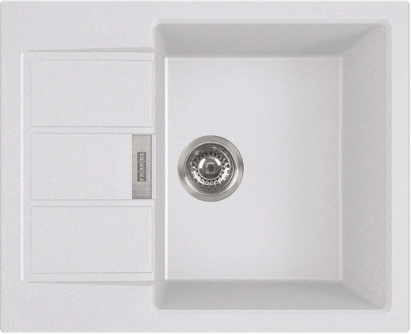 Zlewozmywak Franke Sirius 2.0 S2D 611-62 - biały polarny - tectonite - wpuszczany w blat - ociekacz