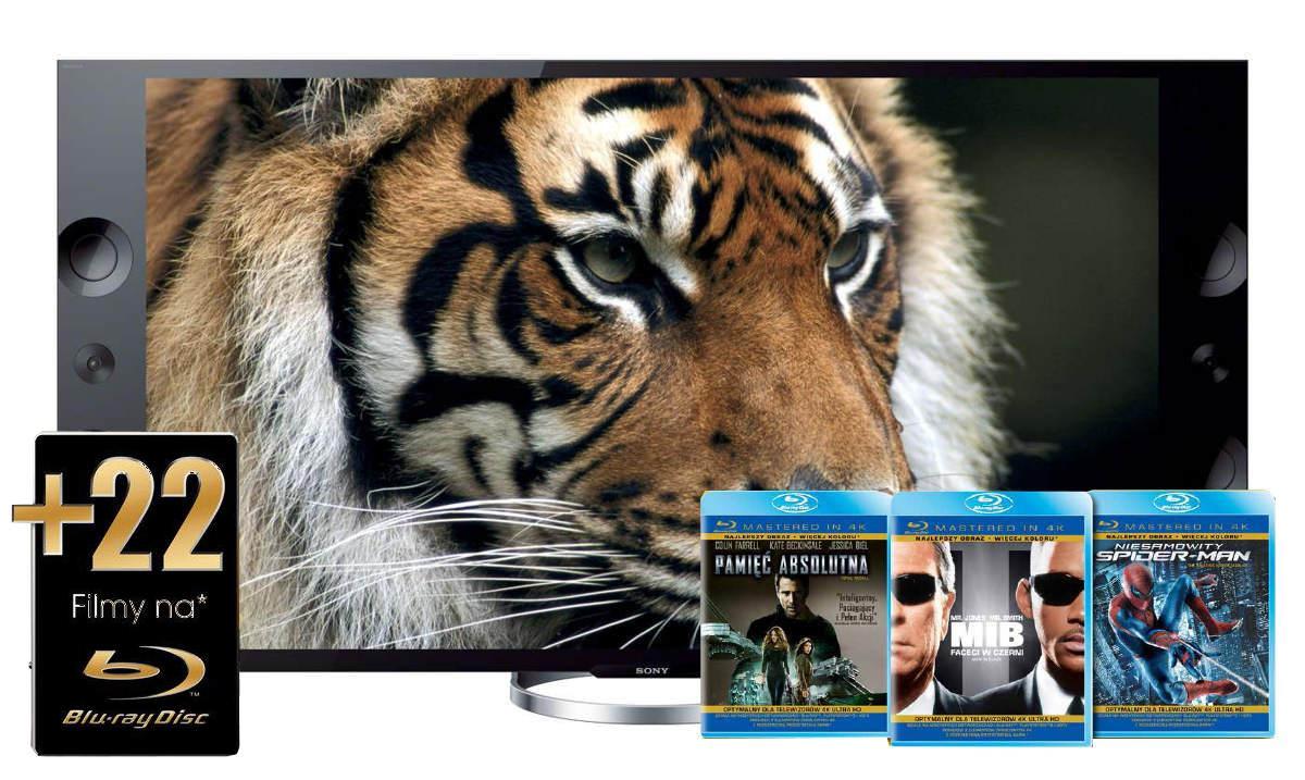 Telewizor Sony KD-65X9005 + filmy 4K + kolekcja Bond
